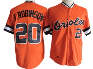 Baltimore Orioles #20 Frank Robinson 1971 Orange Throwback Custom Jersey
