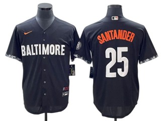 Baltimore Orioles #25 Anthony Santander Black 2023 City Connect Jersey