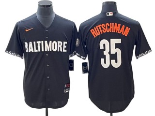 Baltimore Orioles #35 Adley Rutschman Black 2023 City Connect Jersey