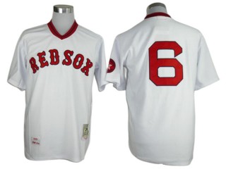 Boston Red Sox #6 Rico Petrocelli White 1975 Throwback Jersey