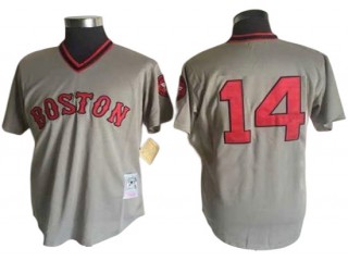Boston Red Sox #14 Jim Rice Gray 1975 Throwback Jersey