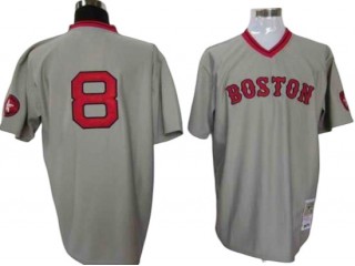 Boston Red Sox #8 Carl Yastrzemski Gray 1975 Throwback Jersey