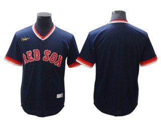 Boston Red Sox Blank Navy Cooperstown Collection Cool Base Jersey