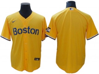 Boston Red Sox Blank Gold City Connect Cool Base Jersey