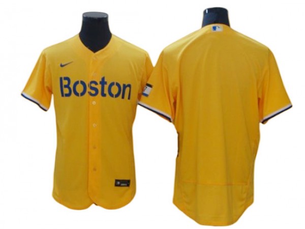 Boston Red Sox Blank Gold City Connect Flex Base Jersey