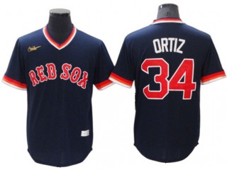 Boston Red Sox #34 David Ortiz Navy Cooperstown Collection Cool Base Jersey