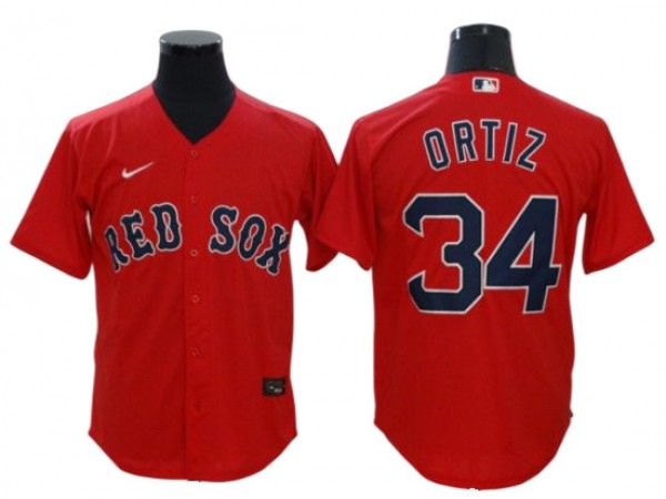 Boston Red Sox #34 David Ortiz Red Alternate Cool Base Jersey