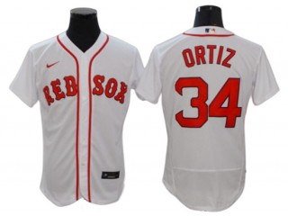 Boston Red Sox #34 David Ortiz White Flex Base Jersey