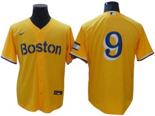 Boston Red Sox #9 Ted Williams Gold City Connect Cool Base Jersey