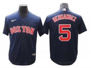 Boston Red Sox #5 Enrique Hernandez Navy Alternate Cool Base Jersey