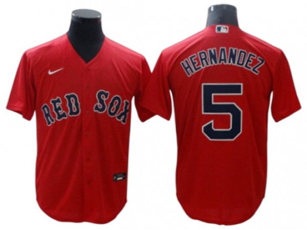 Boston Red Sox #5 Enrique Hernandez Red Alternate Cool Base Jersey