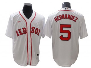 Boston Red Sox #5 Enrique Hernandez White Home Cool Base Jersey