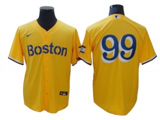 Boston Red Sox #99 Alex Verdugo Gold City Connect Cool Base Jersey