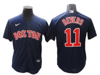Boston Red Sox #11 Rafael Devers Navy Alternate Cool Base Jersey