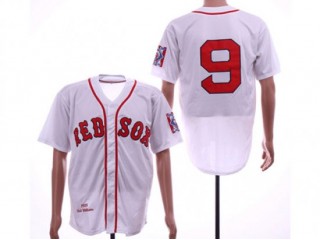 Boston Red Sox #9 Ted Williams White 1939 Throwback Jersey