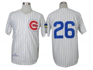 Chicago Cubs #26 Billy Williams White 1969 Throwback Jersey