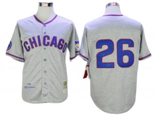 Chicago Cubs #26 Billy Williams Gray 1968 Throwback Jersey