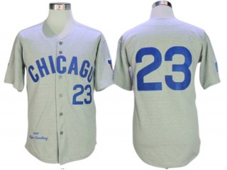 Chicago Cubs #23 Ryne Sandberg Gray 1969 Throwback Jersey