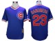 Chicago Cubs #23 Ryne Sandberg Cooperstown Collection Throwback Jersey -White/Blue