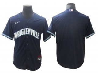 Chicago Cubs Blank Navy City Connect Cool Base Jersey
