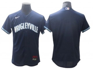 Chicago Cubs Blank Navy City Connect Flex Base Jersey