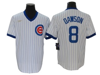 Chicago Cubs #8 Andre Dawson White Cooperstown Collection Cool Base Jersey