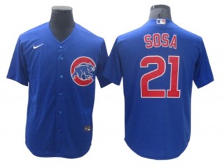 Chicago Cubs #21 Sammy Sosa Blue Alternate Cool Base Jersey