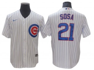 Chicago Cubs #21 Sammy Sosa White Home Cool Base Jersey