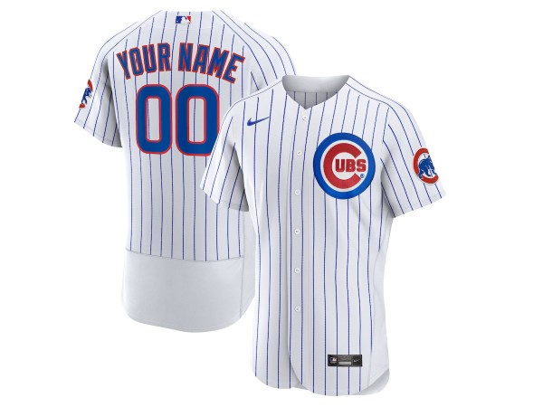 Custom Chicago Cubs Flex Base Jersey - Blue/White/Gray 