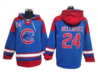 Chicago Cubs #24 Cody Bellinger Blue Pullover Hoodie