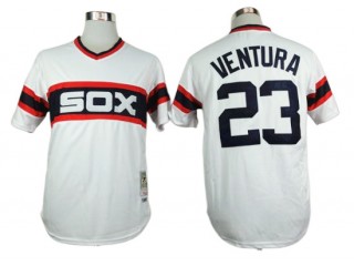 Chicago White Sox #23 Robin Ventura White 1983 Throwback Jersey