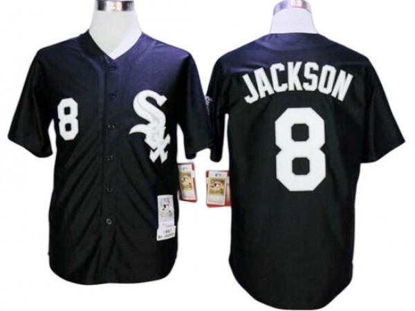 Chicago White Sox #8 Bo Jackson Black Throwback Jersey