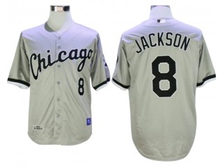 Chicago White Sox #8 Bo Jackson Gray Throwback Jersey