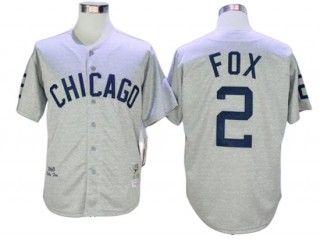 Chicago White Sox #2 Nellie Fox Gray 1960 Throwback Jersey