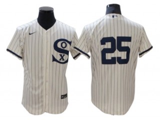 Chicago White Sox #25 Andrew Vaughn White Field of Dreams Cool Base Jersey