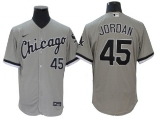 Chicago White Sox #45 Michael Jordan Gray Flex Base Jersey