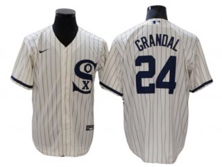 Chicago White Sox #24 Yasmani Grandal White Field of Dreams Cool Base Player Name Jersey