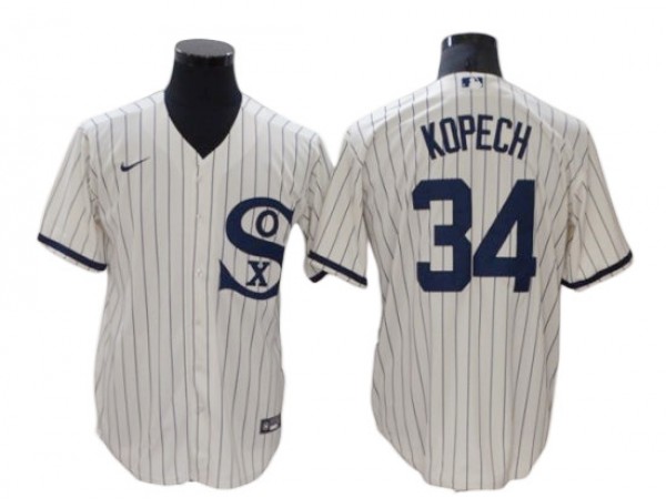 Chicago White Sox #34 Michael Kopech White Field of Dreams Cool Base Player Name Jersey