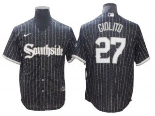 Chicago White Sox #27 Lucas Giolito Black City Connect Cool Base Jersey