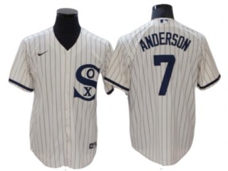 Chicago White Sox #7 Tim Anderson White Field of Dreams Cool Base Player Name Jersey