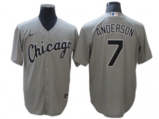 Chicago White Sox #7 Tim Anderson Gray Cool Base Jersey