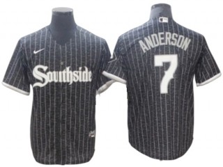 Chicago White Sox #7 Tim Anderson Black City Connect Cool Base Jersey
