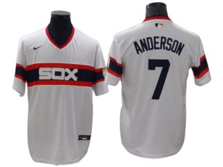 Chicago White Sox #7 Tim Anderson White Home Cooperstown Collection Jersey
