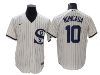 Chicago White Sox #10 Yoan Moncada White Field of Dreams Cool Base Player Name Jersey