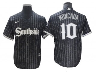 Chicago White Sox #10 Yoan Moncada Black City Connect Cool Base Jersey