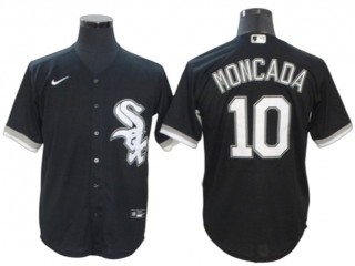 Chicago White Sox #10 Yoan Moncada Black Alternate Cool Base Jersey