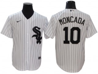 Chicago White Sox #10 Yoan Moncada White Home Cool Base Jersey