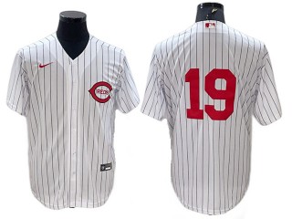 Cincinnati Reds #19 Joey Votto White at Field Of Dreams Game Jersey