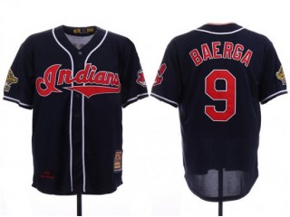 Cleveland Indians #9 Carlos Baerga Navy 1995 World Series Cooperstown Collection Cool Base Jersey