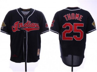 Cleveland Indians #25 Jim Thome Navy 1995 World Series Cooperstown Collection Cool Base Jersey